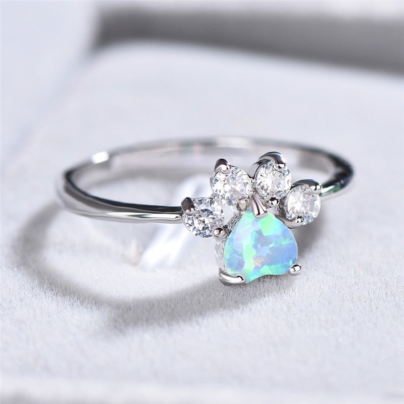 Zilveren Opalen en Zirkonia Ring - Celestine