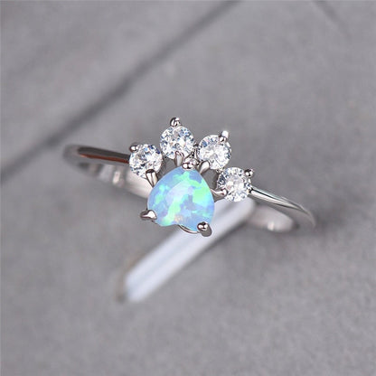 Zilveren Opalen en Zirkonia Ring - Celestine