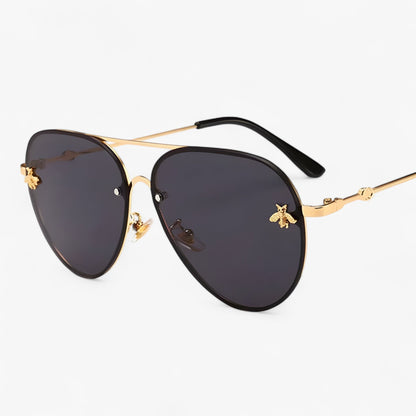 Vintage Piloten Zonnebril met Bijendetail – Halcyon