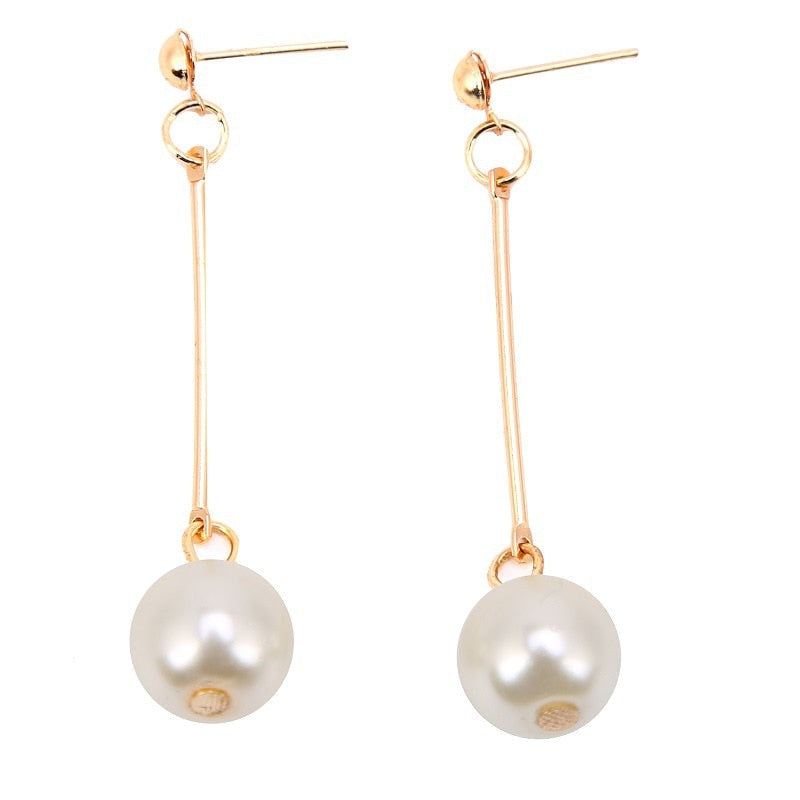 Luxe Hangende Oorbellen met Parels - Céline