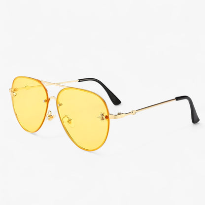 Vintage Piloten Zonnebril met Bijendetail – Halcyon