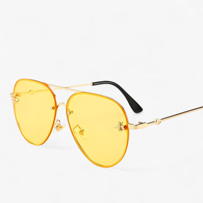 Vintage Piloten Zonnebril met Bijendetail – Halcyon