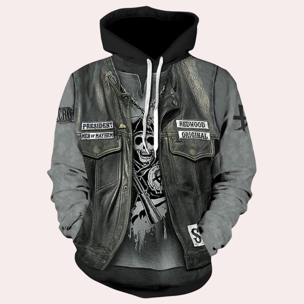 Casual Hoodie met Unieke Print voor Heren - Mason