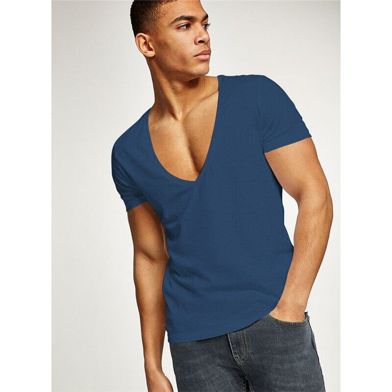 Lässig en figuuraccentuerend heren V-hals T-shirt – Jonas