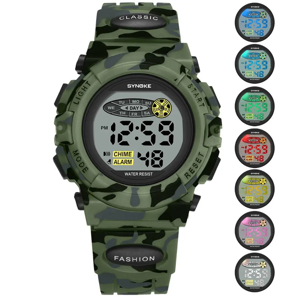 Waterdichte digitale kinderhorloge met LED-display – Livano