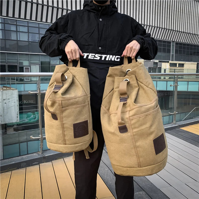 Grote Capaciteit Reis Rugzak Canvas Rucksack – TrekMate