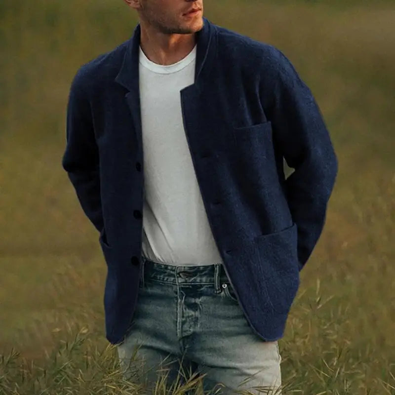Heren cardigan met getailleerde pasvorm – Dario