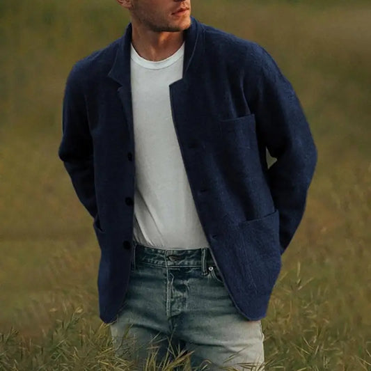 Heren cardigan met getailleerde pasvorm – Dario