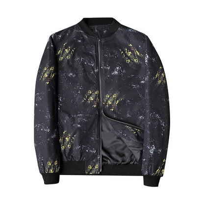 Heren Bomberjack met Abstracte Print - Enzo