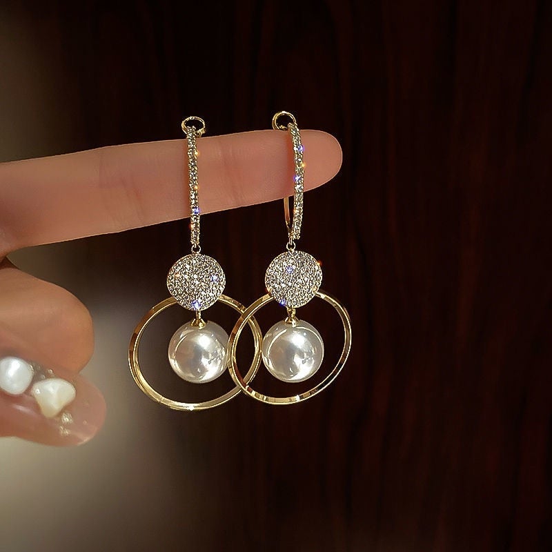 Luxe Oorbellen met Zilver en Parel - Isadora