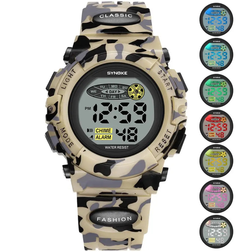 Waterdichte digitale kinderhorloge met LED-display – Livano