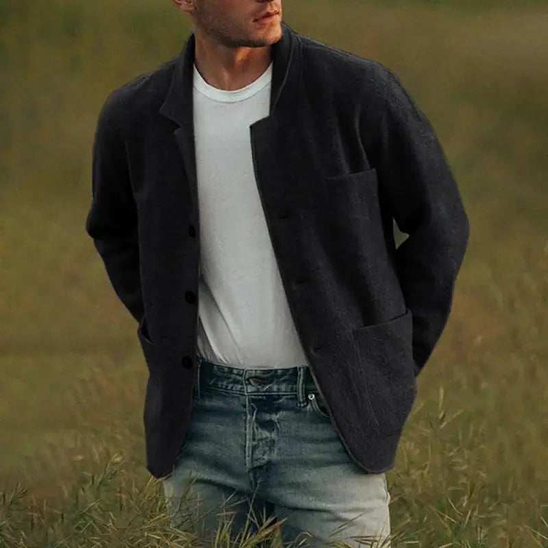 Heren cardigan met getailleerde pasvorm – Dario