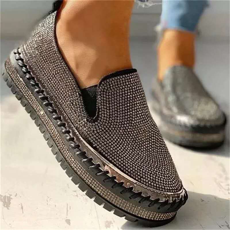 Glitterende dames loafer met comfortzool – Teyla