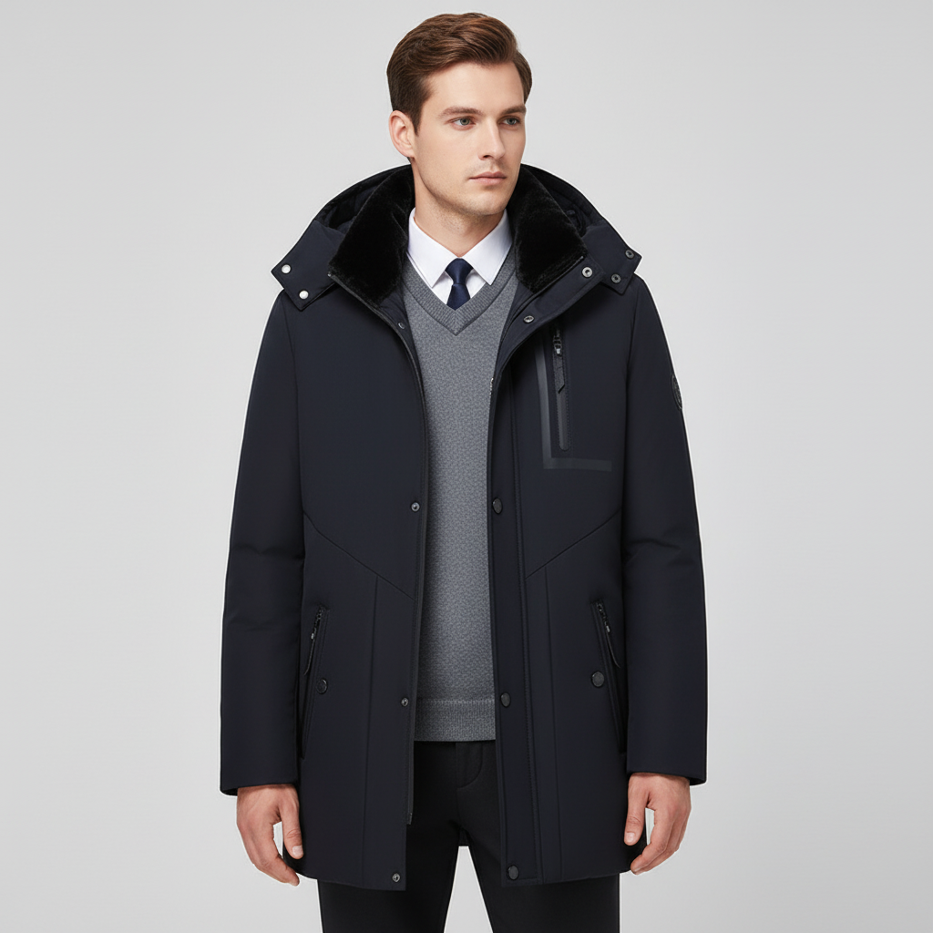 Herrenparka Mit Abnehmbarer Kapuze - Lawrence
