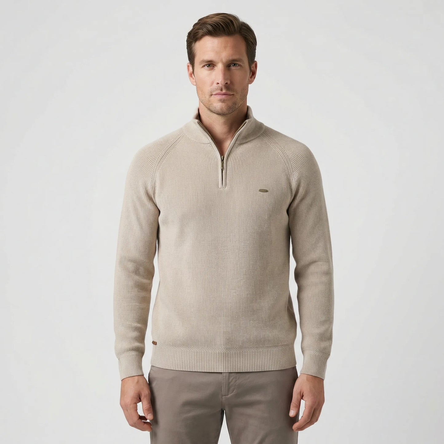 Herrenpullover Mit Halbem Reißverschluss - Mateo