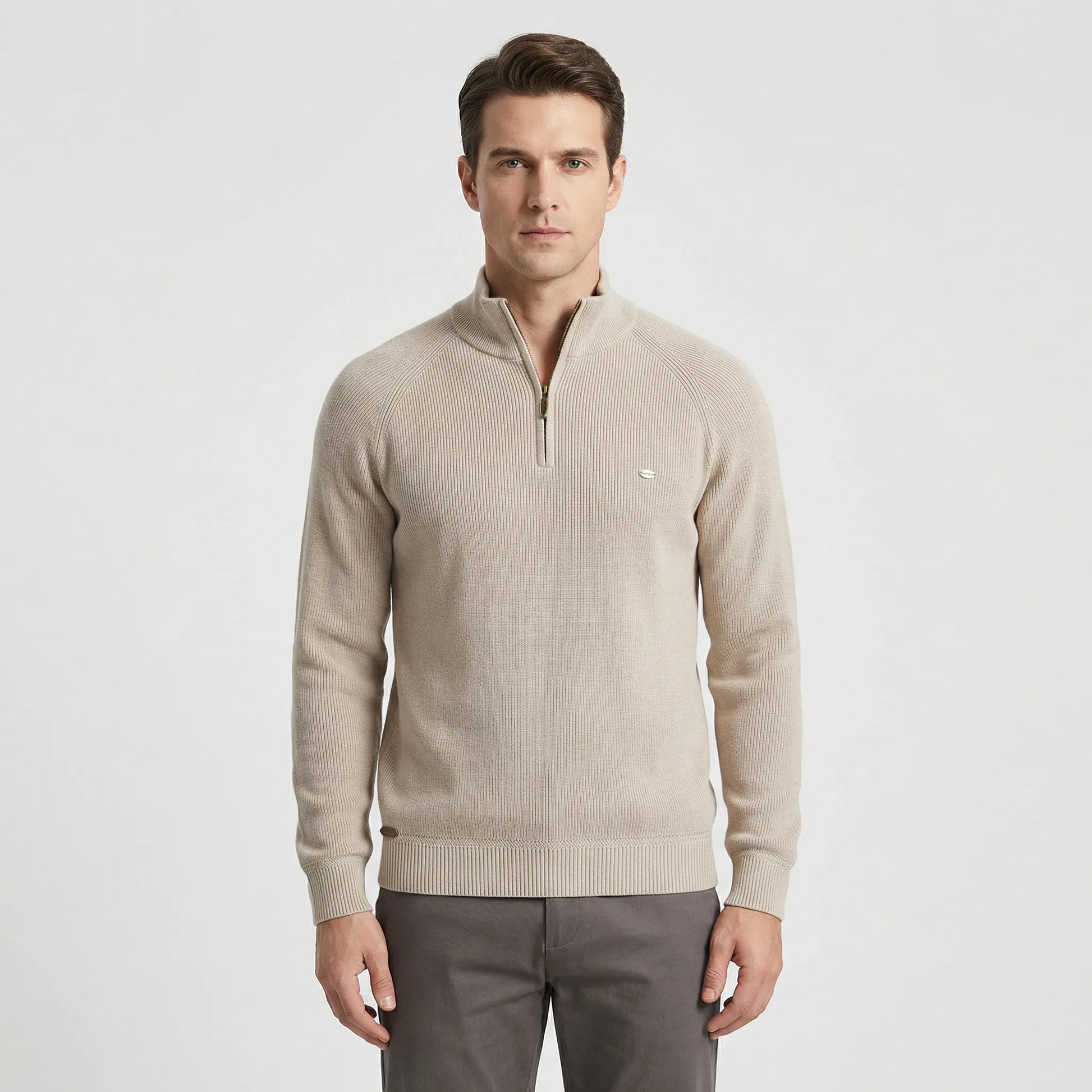 Herrenpullover Mit Halbem Reißverschluss - Mateo