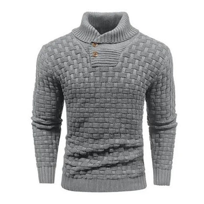 Herrenpullover Mit Schalkragen Und Strickmuster - Lenny