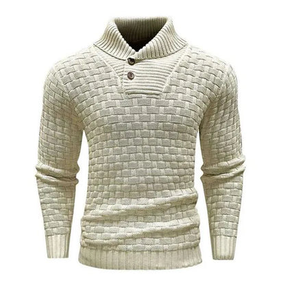 Herrenpullover Mit Schalkragen Und Strickmuster - Lenny