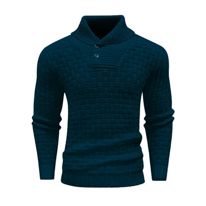 Herrenpullover Mit Schalkragen Und Strickmuster - Lenny