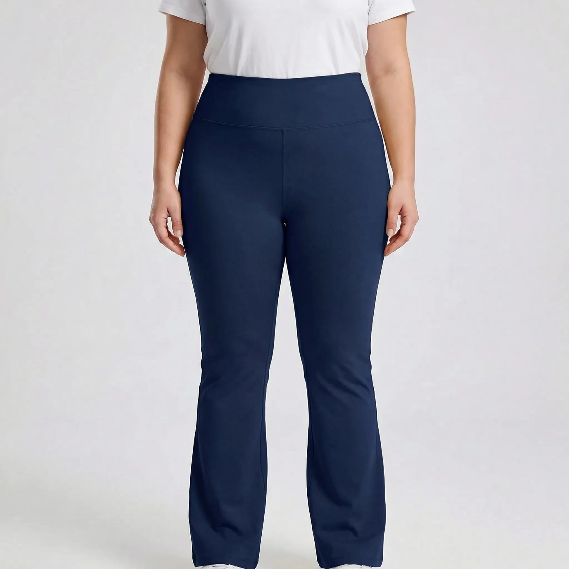 High-Waisted Flare Bootleg Plus Size Leggings - Joann
