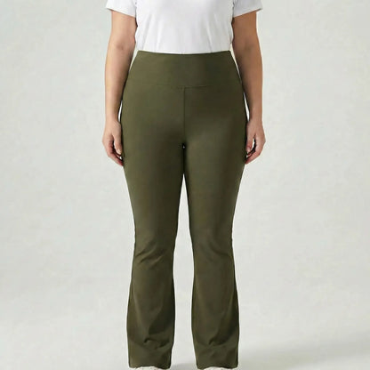 High-Waisted Flare Bootleg Plus Size Leggings - Joann