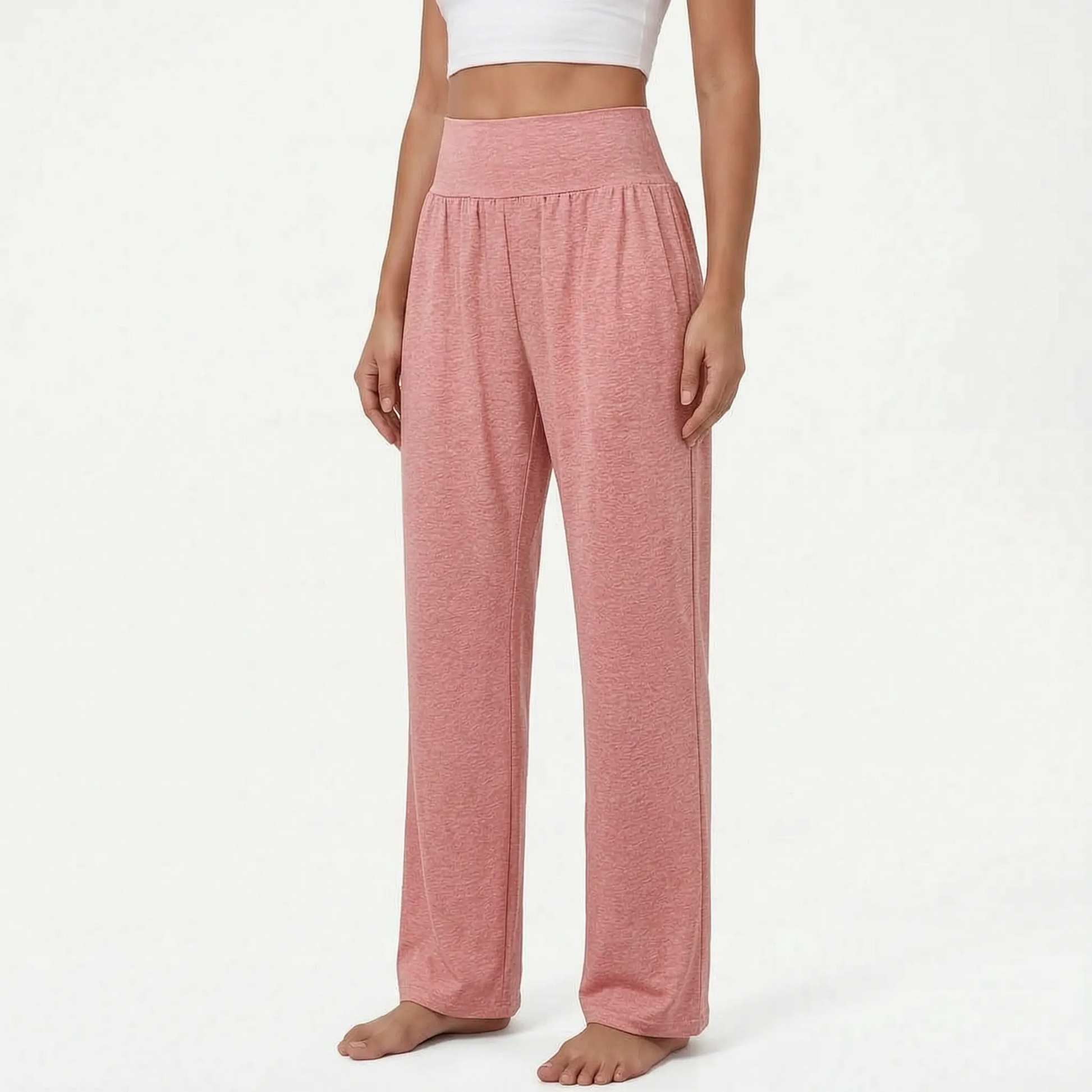 High-Waisted Wide-Leg Yoga Trousers - Sheryl