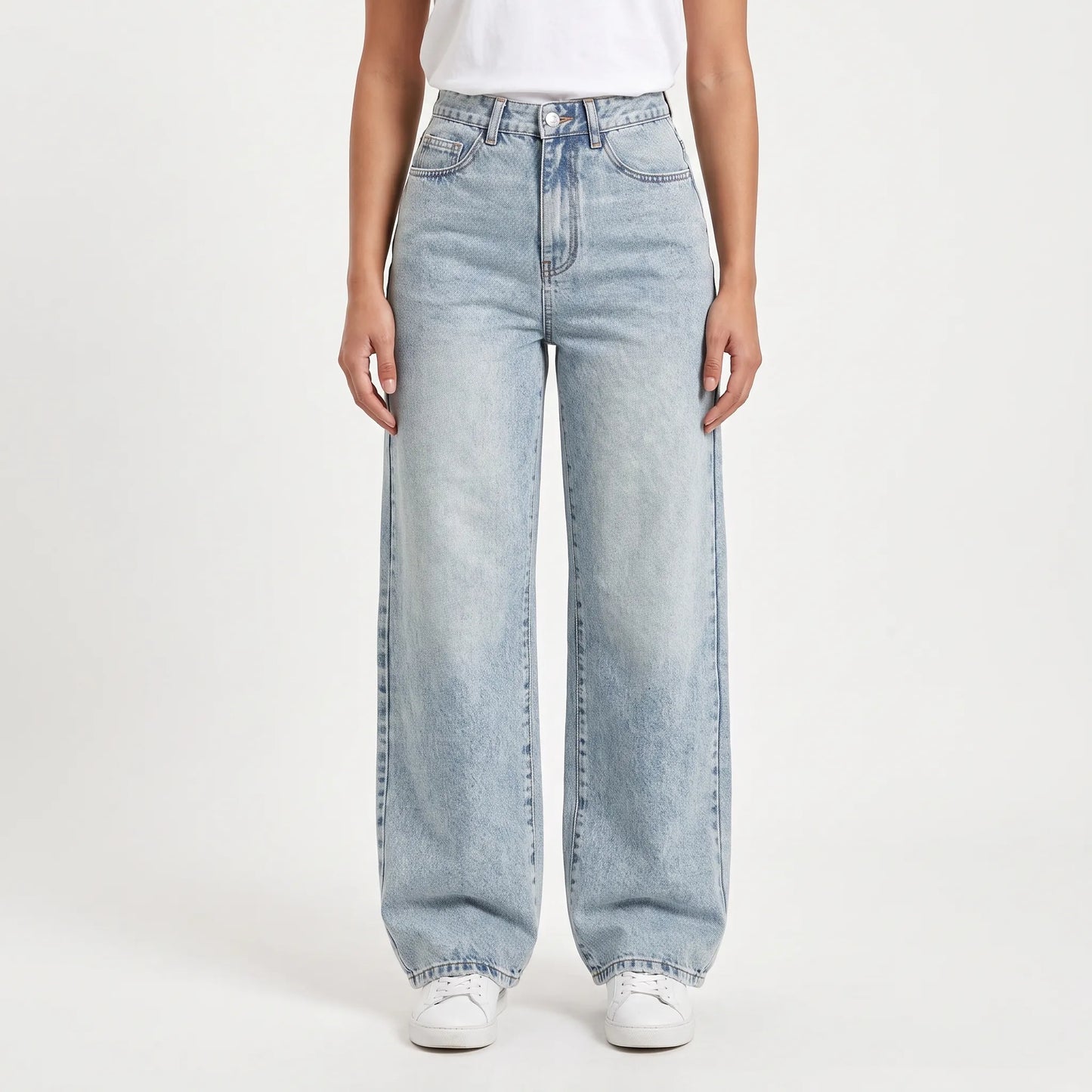 High-Waisted Wijde Dames Jeans -  May