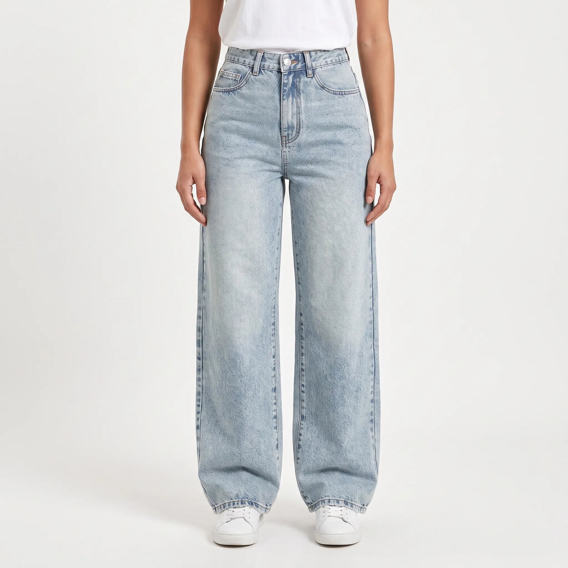 High-Waisted Wijde Dames Jeans -  May