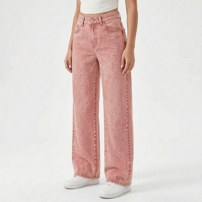 High-Waisted Wijde Dames Jeans -  May