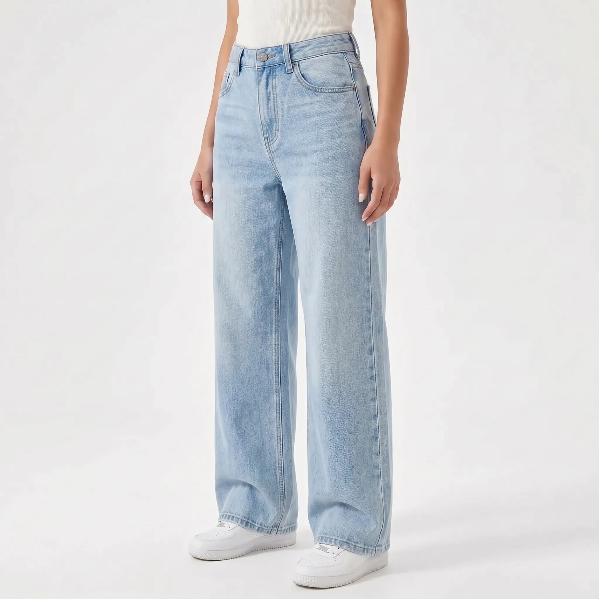 High-Waisted Wijde Dames Jeans -  May