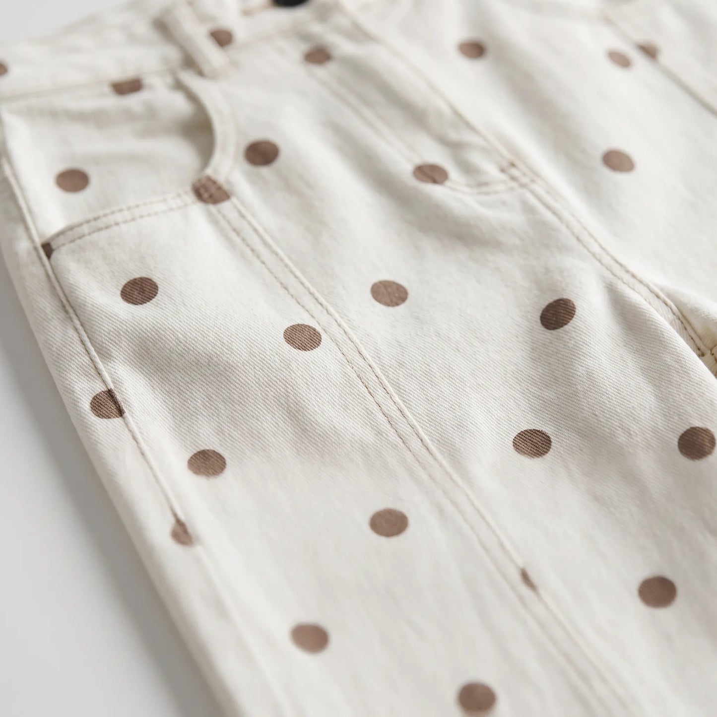 High-waist barrel broek met stippen - Shawna