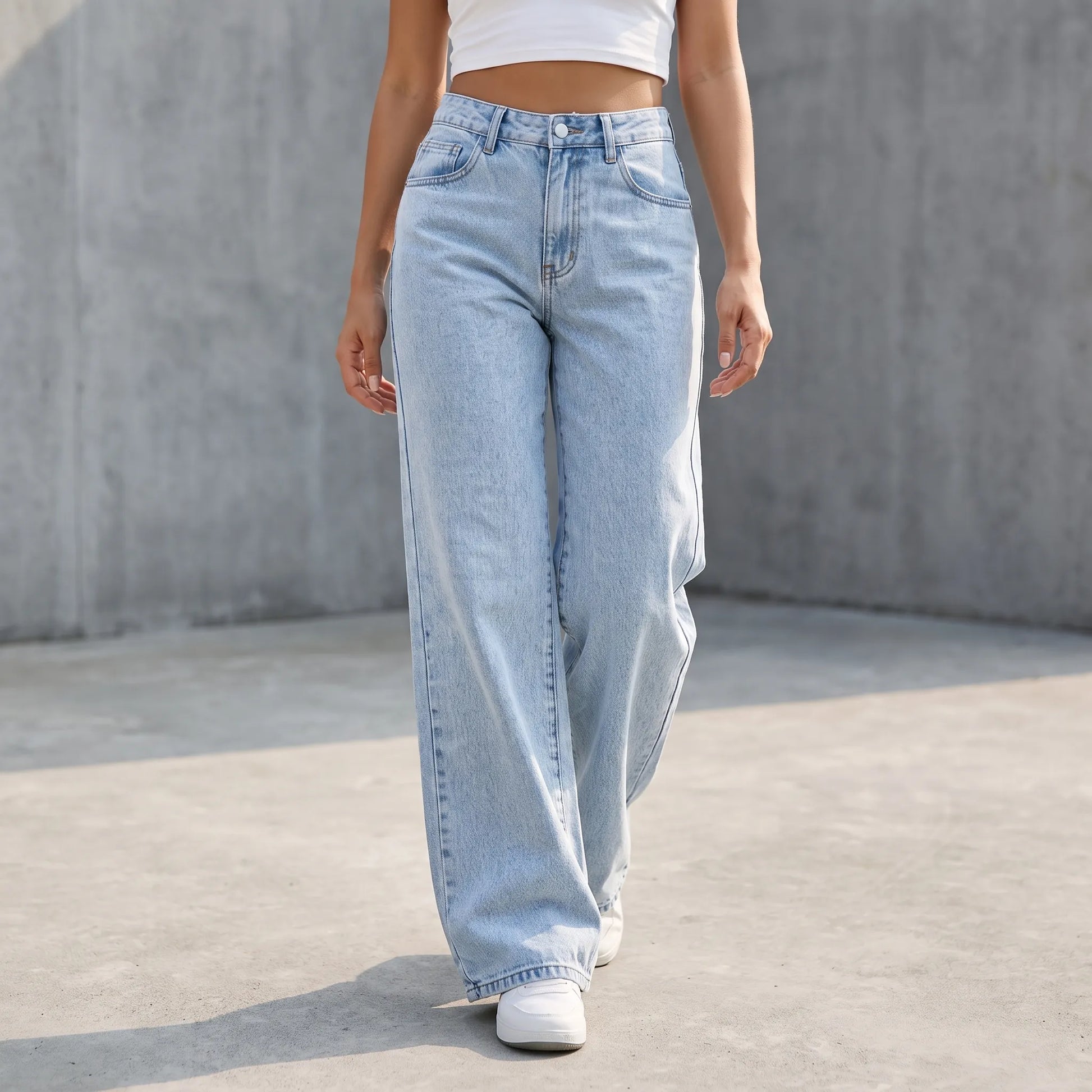 High Waist Wide Leg Jeans Dames -  Ethel