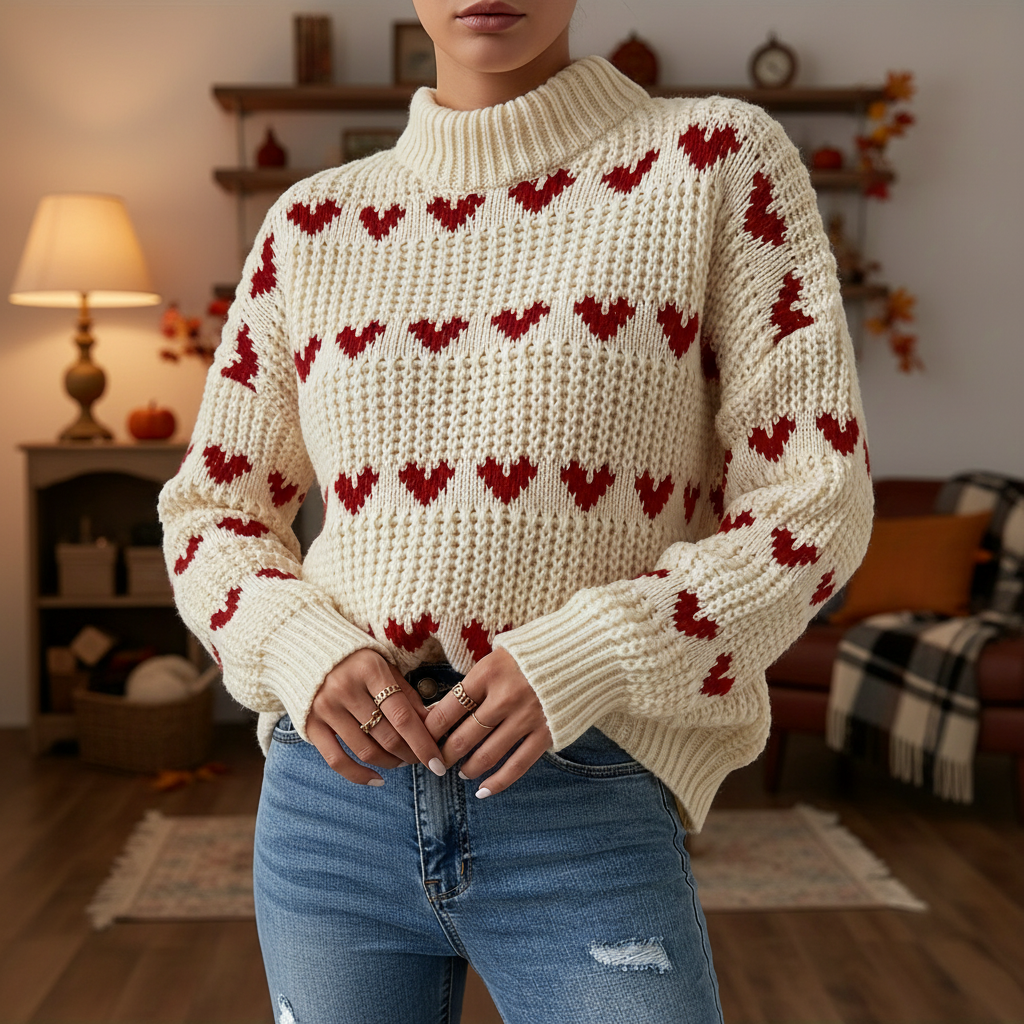 Hochkragen Pullover - Irene