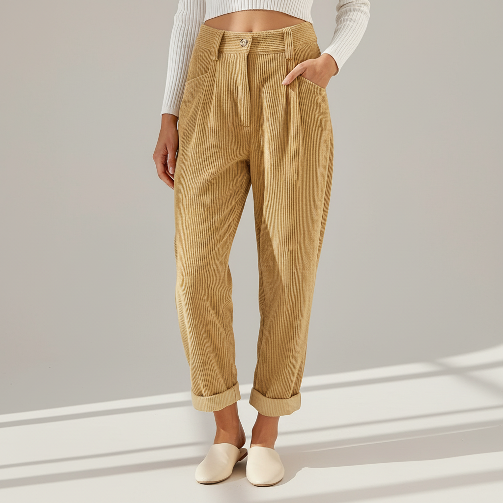 Hochtaillierte Cordhose - Marie
