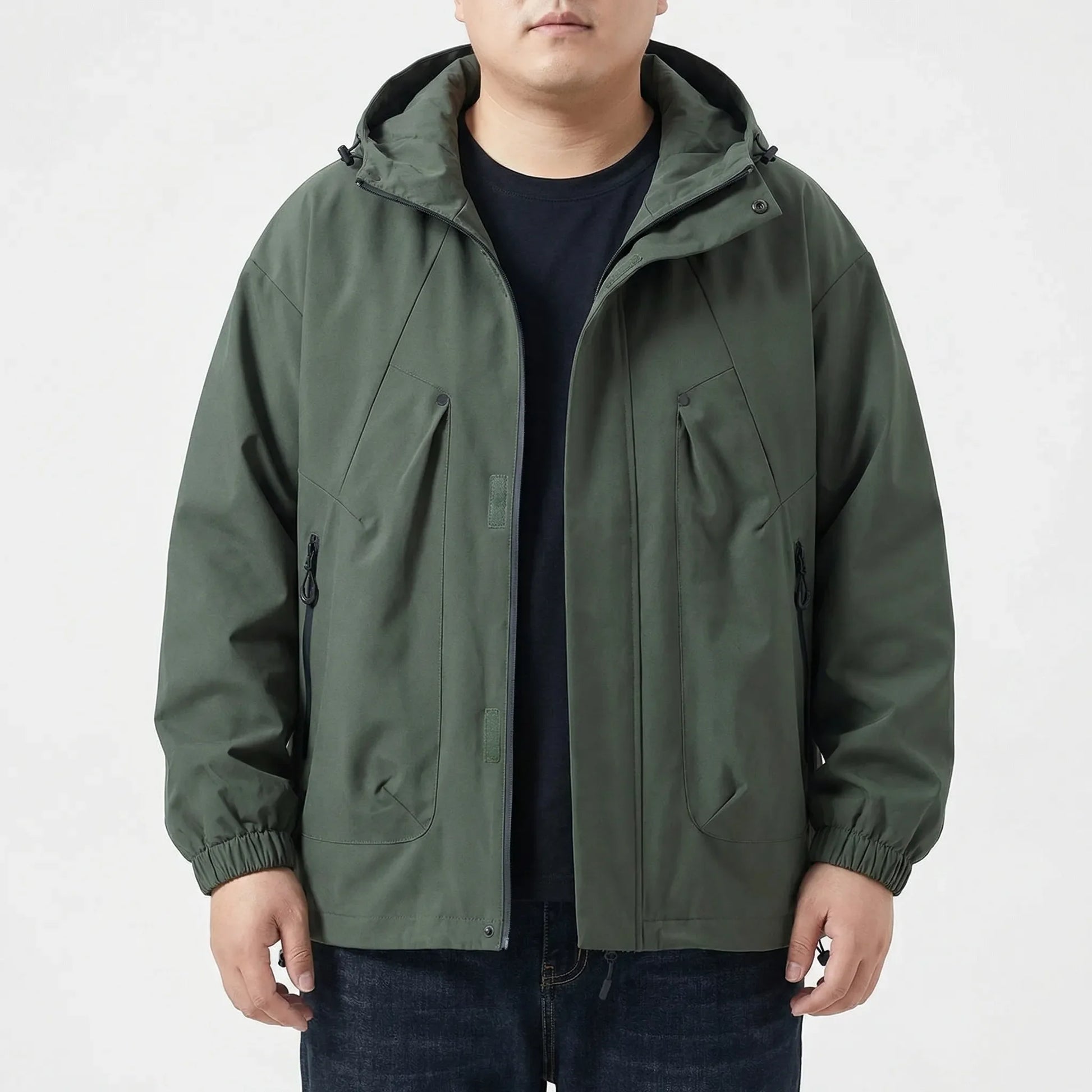 Hooded Oversized Windbreaker Jacket - Adrian
