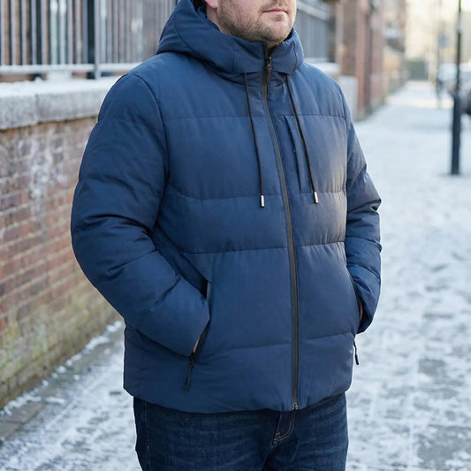 Hooded Padded Puffer Jacket For Men - Gustavo
