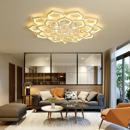 Kristallen Lotus Plafondlamp - LumiLotus