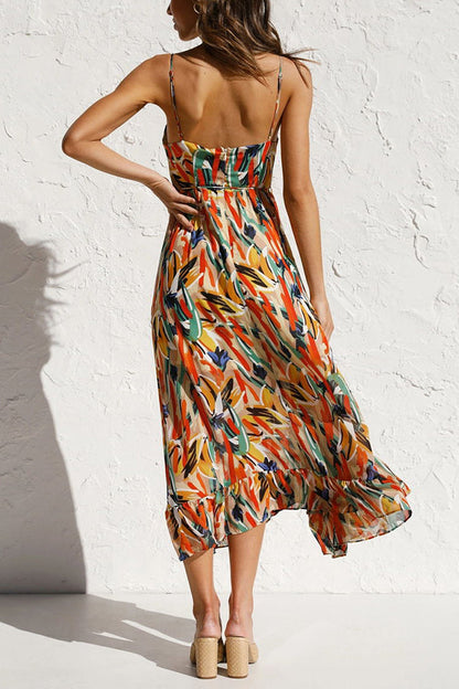 Luchtige maxi zomerjurk met taille-snede – Mira