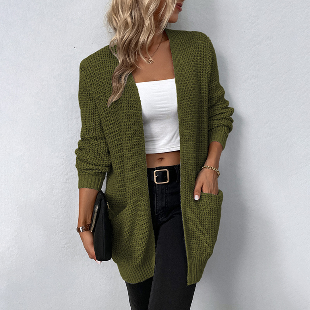 Gebreid Dames Vest met Zakken – Maelis