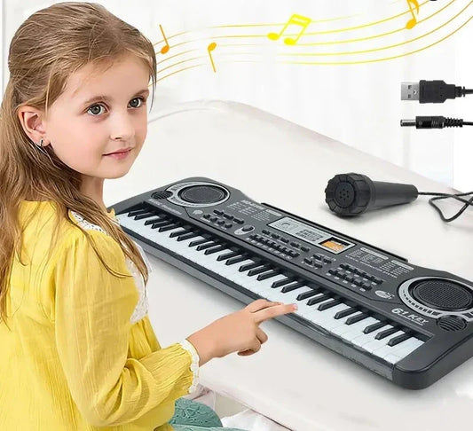 Kinder E-piano met microfoon – ontdek muziekplezier met 61 toetsen