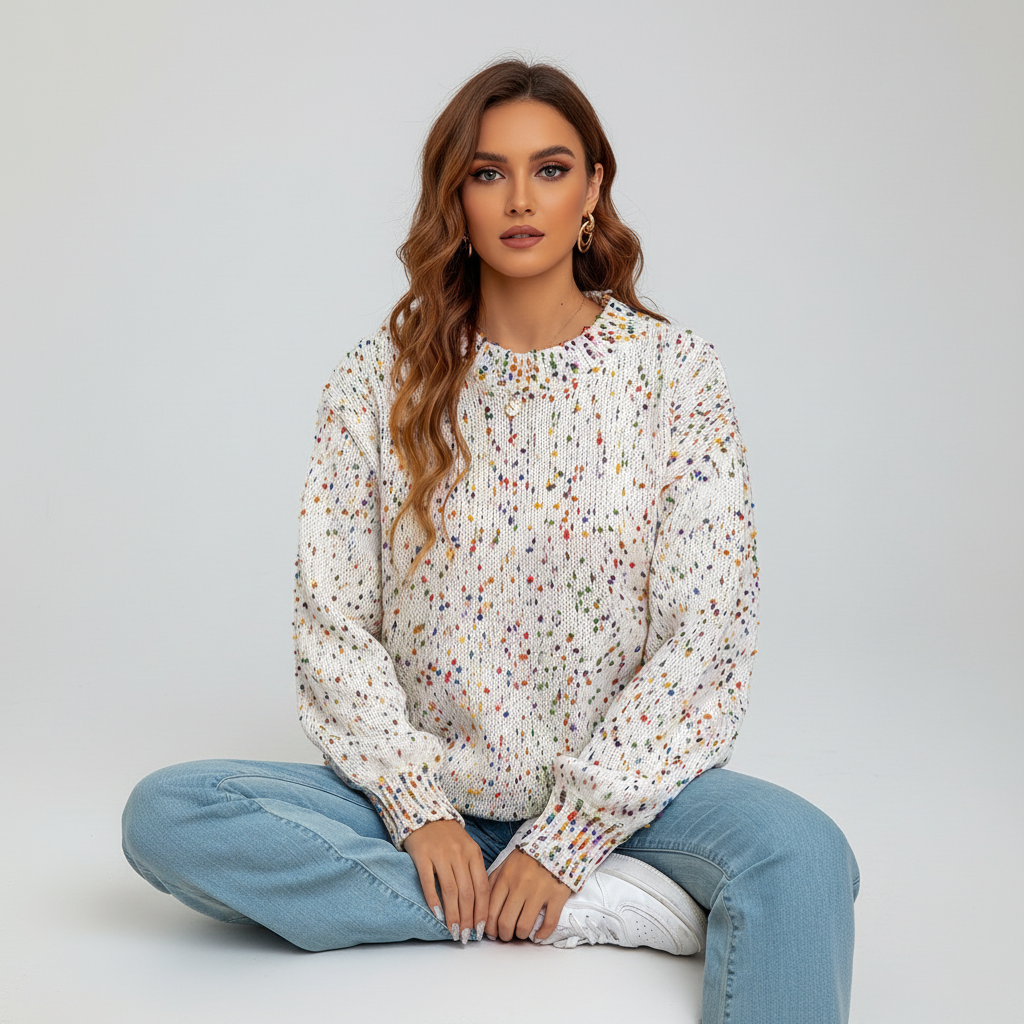 Klassischer Rundhals-Pullover - Martina