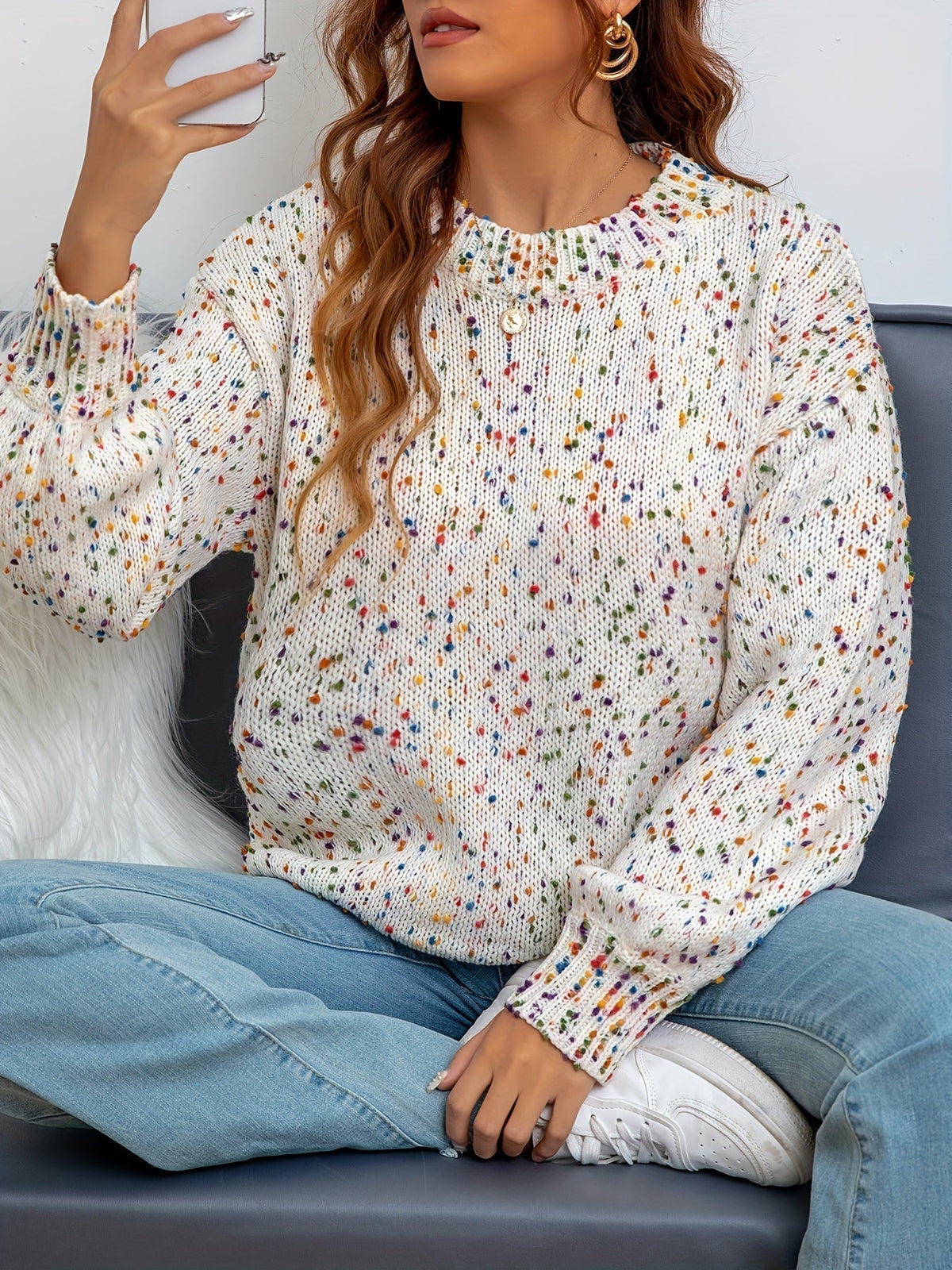 Klassischer Rundhals-Pullover - Martina