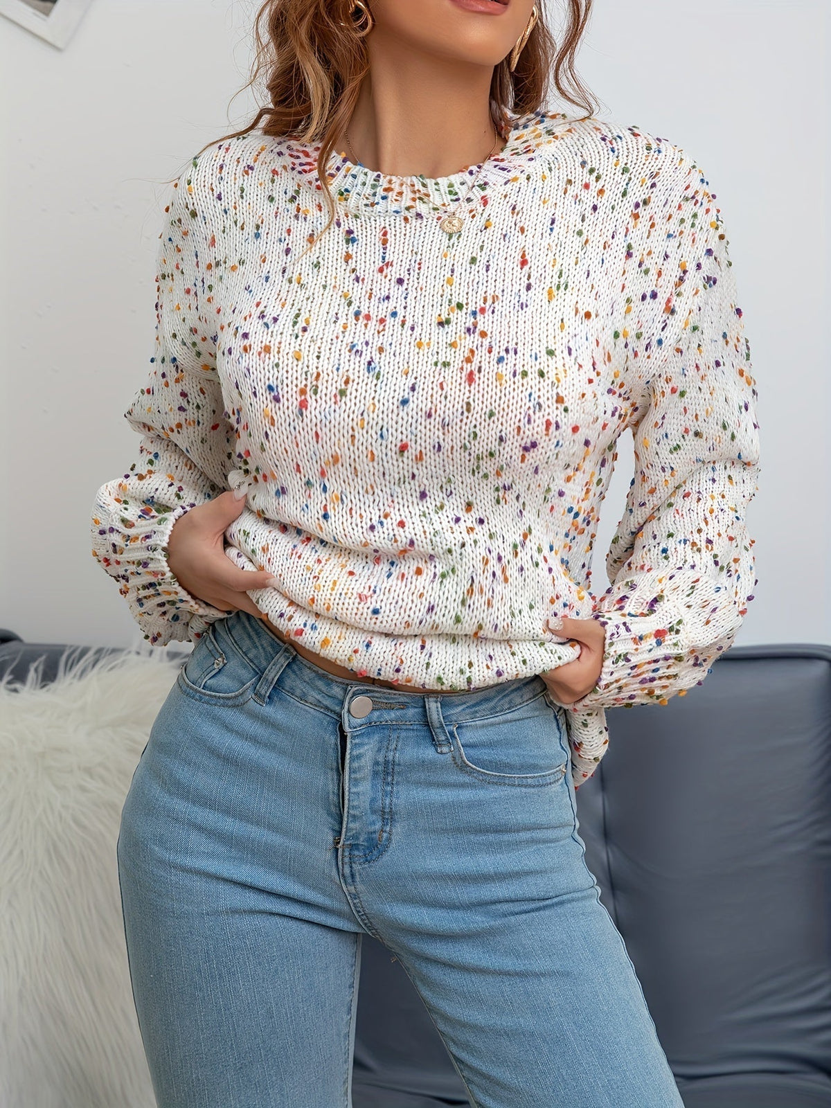 Klassischer Rundhals-Pullover - Martina