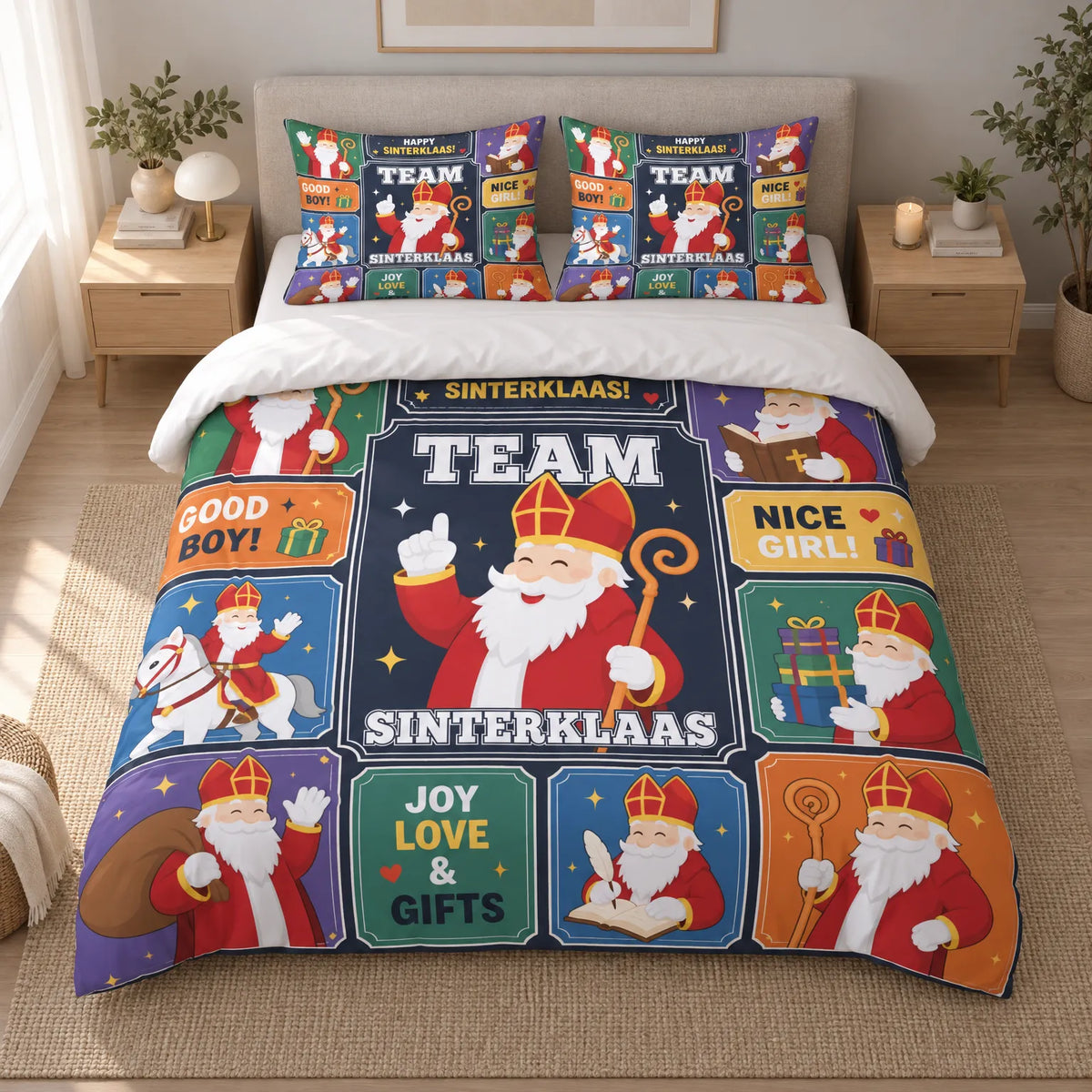 Kleurrijk Beddengoed In Sinterklaasthema - Jollybed