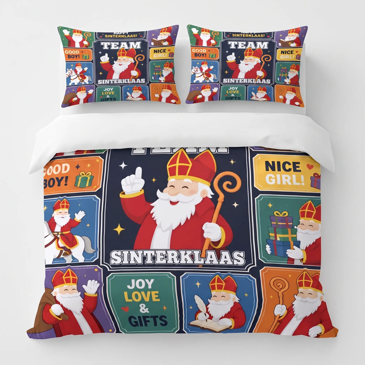 Kleurrijk Beddengoed In Sinterklaasthema - Jollybed