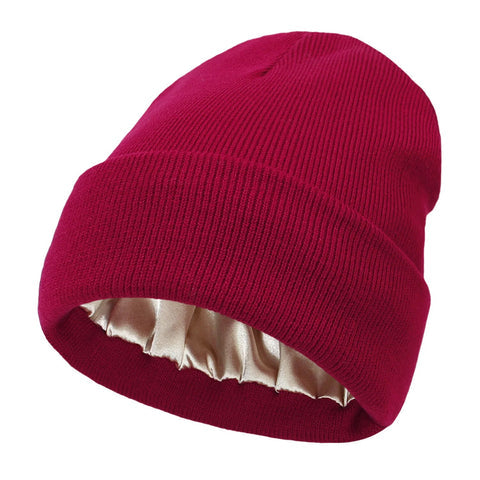 Winter Beanie met Zijden Voering - Noor