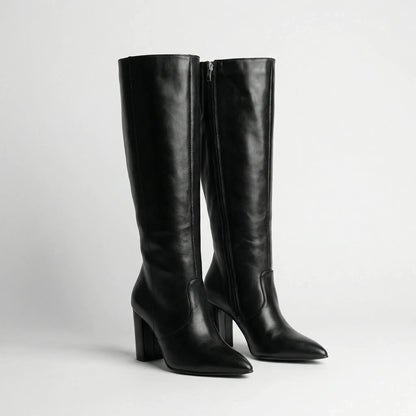 Kniehoge Laarzen Met Blokhak - Maureen