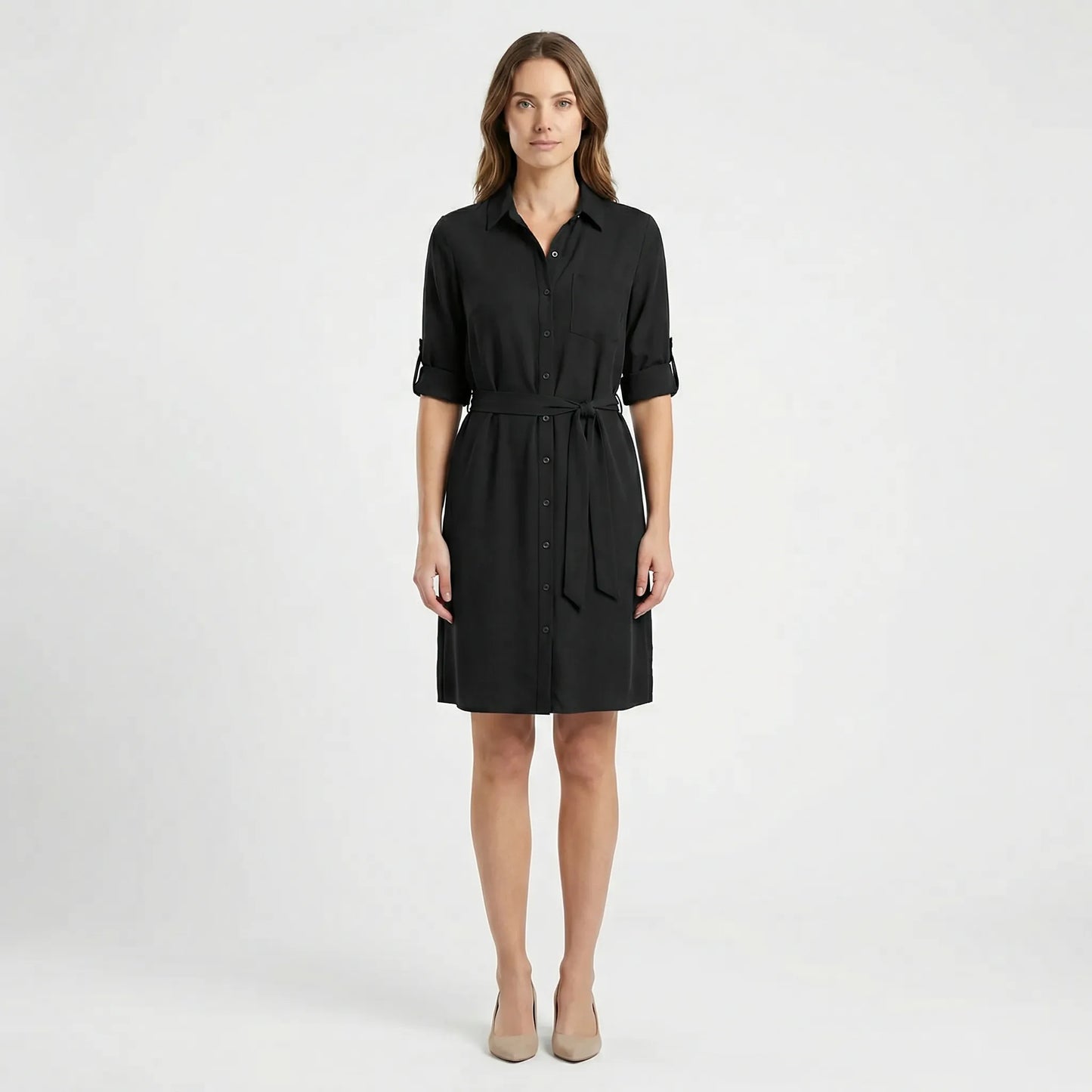 Kragenhemdkleid Mit Taille - Delia