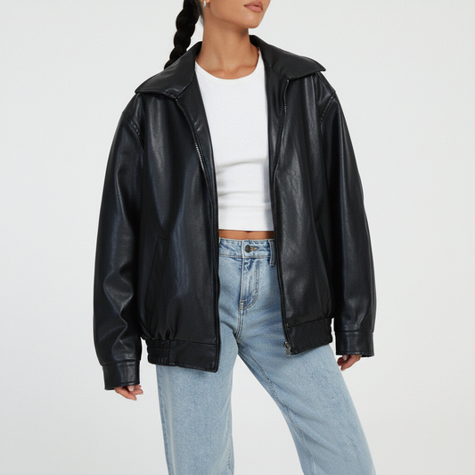 Kunstleder Motorradjacke - Stella