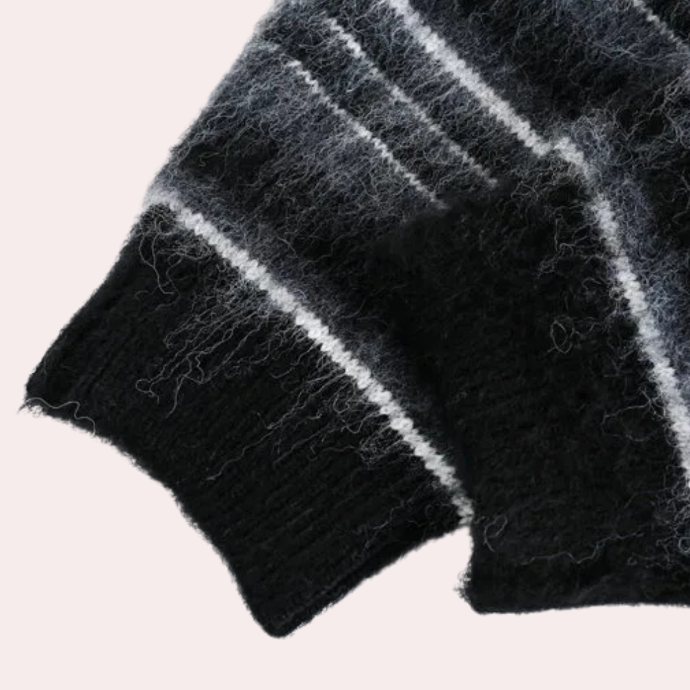 Gestreepte Heren Sweater met Comfortabele Pasvorm - Dorian